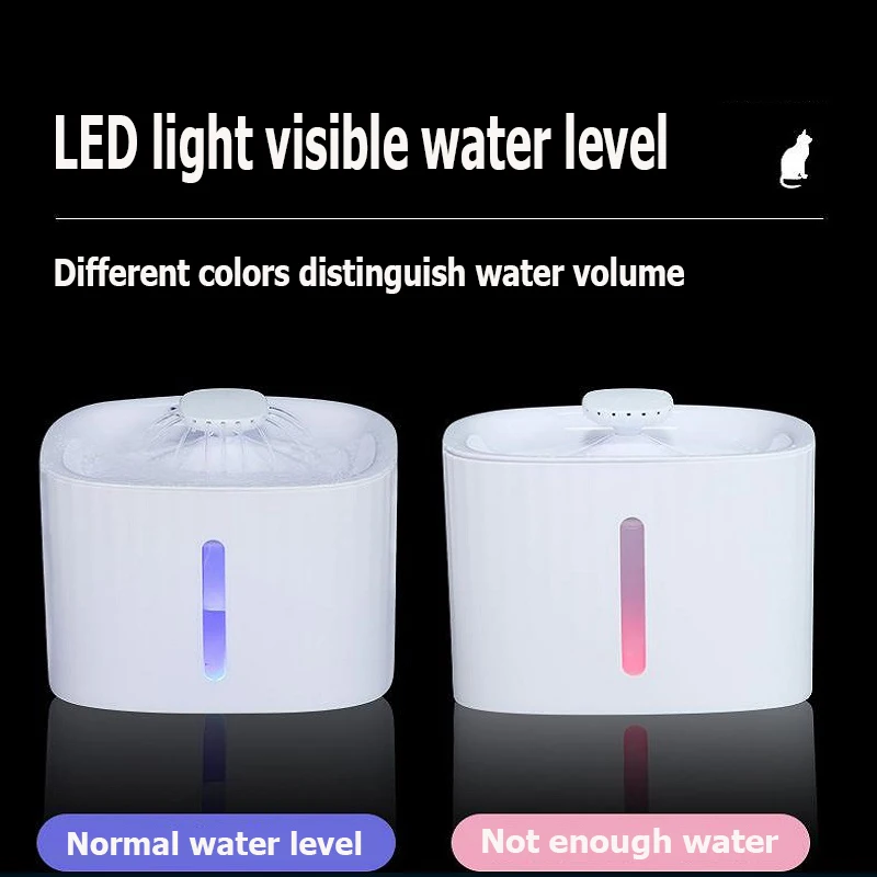 3L Large Capacity Cat Water Fountain Auto Recirculate Filter Filtring Cat Water Drinker USB Electric Mute Cats Water Dispenser