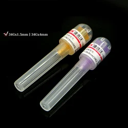 10pcs 34G Medical Disposable Pricking Needle Cosmetic Micro Adjustment Operation Water Light Needle Syringe Small Needle