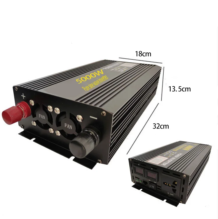 

5000W Pure Sine Wave Solar Power Inverter DC AC Converter Generating 12V 24V 48V 110V 220V For Camping RV Single Three Phase