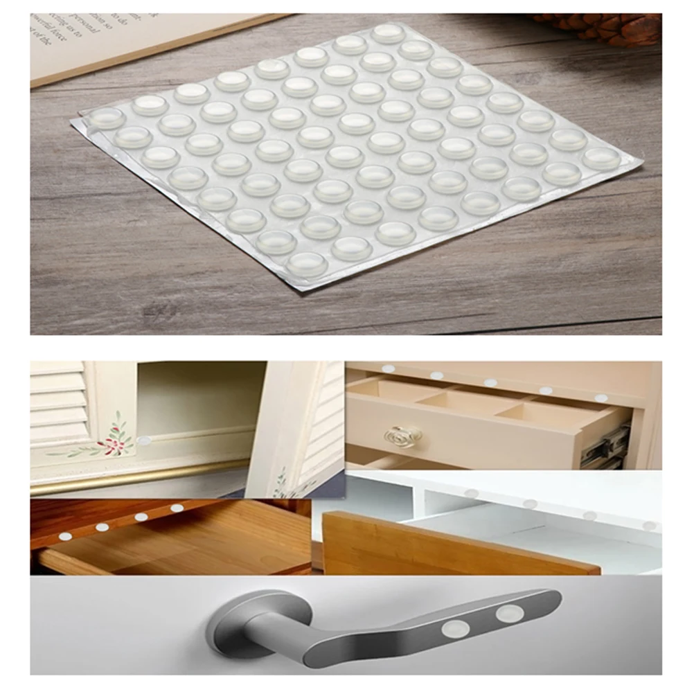 

192pcs Self Adhesive Door Knob Bumpers Wall Protectors Guard Shield Clear Strong Adhesive Easy Installation Noise Dampening