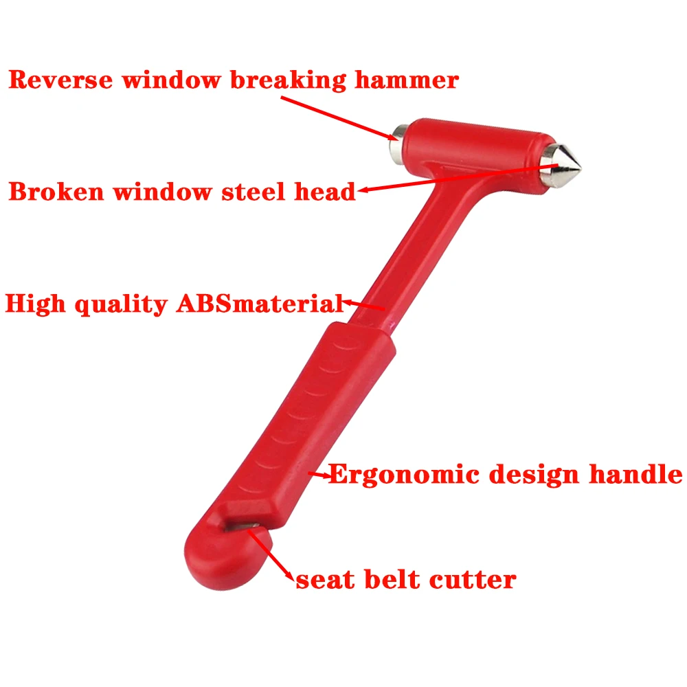 3 In1 Car Broken Window Hammer Emergency Safety Escape Rescue Tool Seat Belt Cutter Lifesaving Auto Glass Breaker