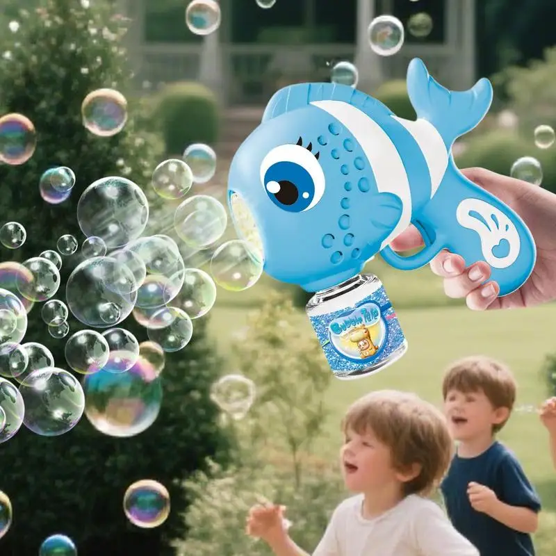 バブルブロワーマシン楽しい魚バブル吹き機ポータブルスムーズソープディスペンサー吹くおもちゃ男の子女の子誕生日新しい