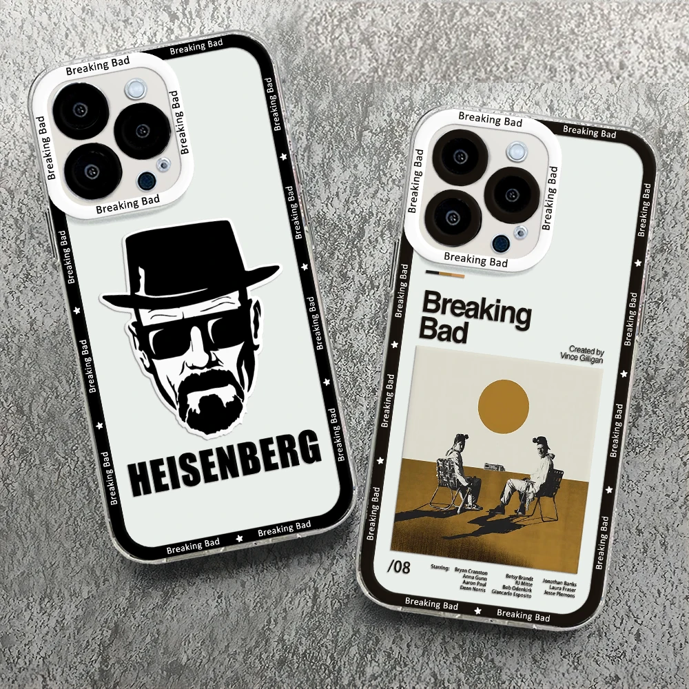 TV Drama Breaking Bad Phone Case For iPhone 15 14 13 12 11 Mini Pro Max X XR XSMax 6S 6 7 8 Plus SE20 Transparent Cover