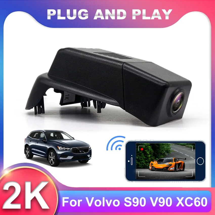 

For Volvo S90 V90 XC60 2017-2021 Front and Rear 2K Dash Cam for Car Camera Recorder Dashcam WIFI Car Dvr Recording Devices