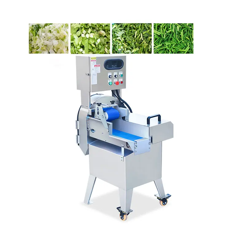 

Industry Single Head Leef Vegetable Cutter Machine for Leaf & Root Veggies Interchangeable Cutting Discs