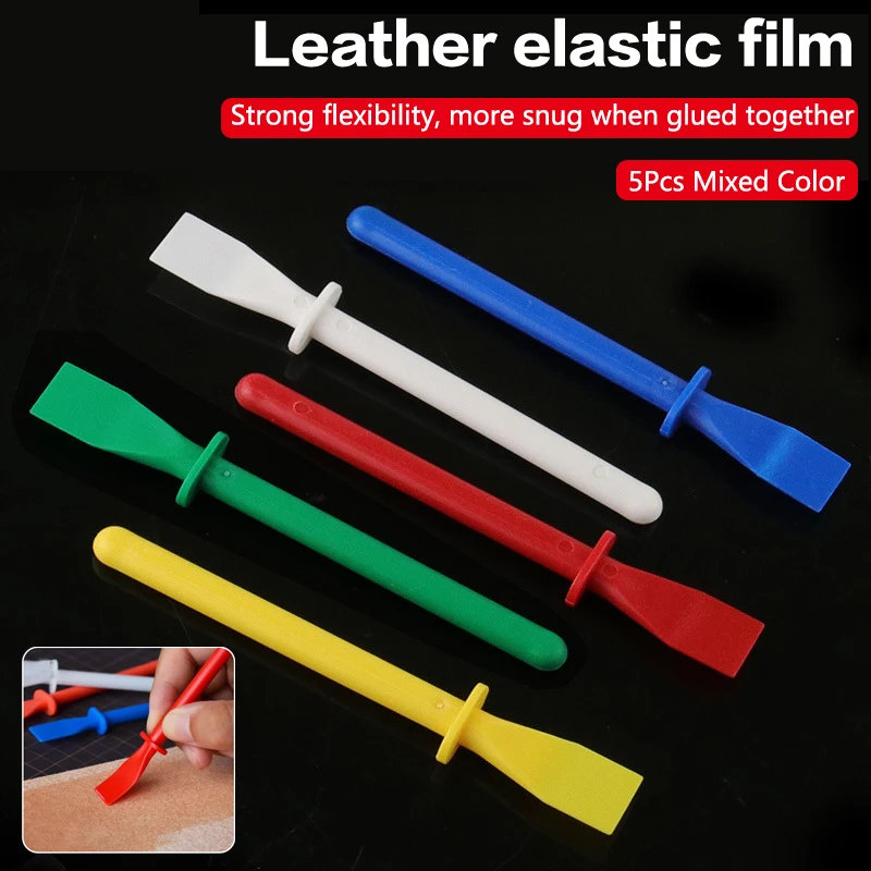 5Pcs Leather Gluing Tool DIY Handmade Leather Craft Gluing Carving Stitching Tools Glue Application Tools Adhesive Scraper Aliex