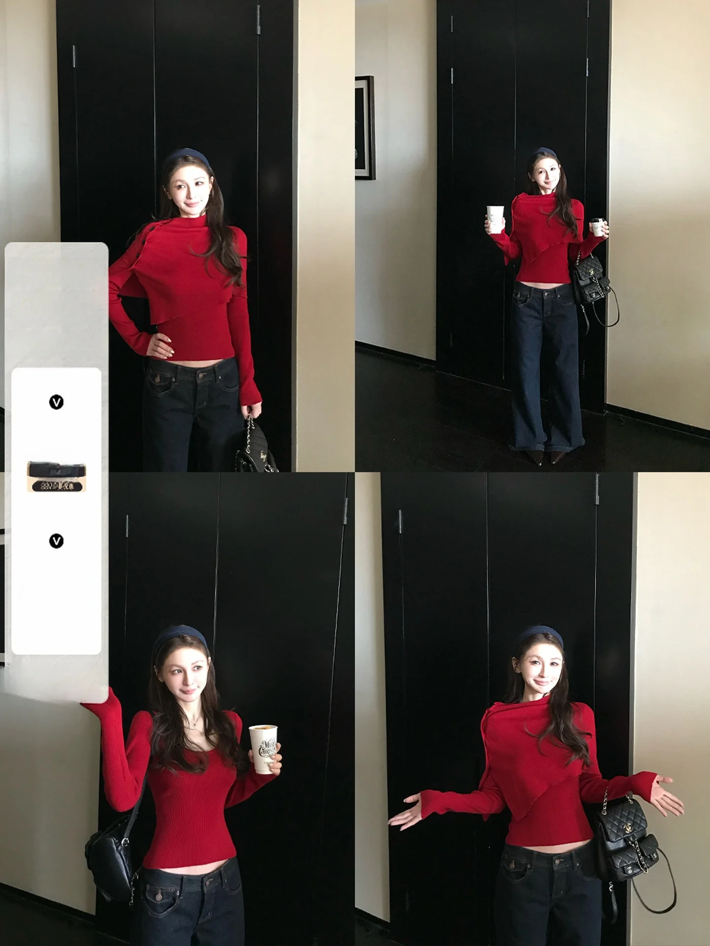 

Skk Store Jingquan Guernsey 48-Strand Woolen Rib Knit Cowl Ne Cardigan Sweater Two-Piece Set Women Casual Fit Long Sve