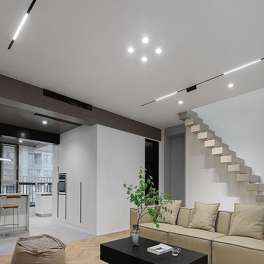 Home Decorative Project Magnetic Linear Dimmable Aluminum Multi Angle Adjustable 6W 12W 20W LED Magnet Track light