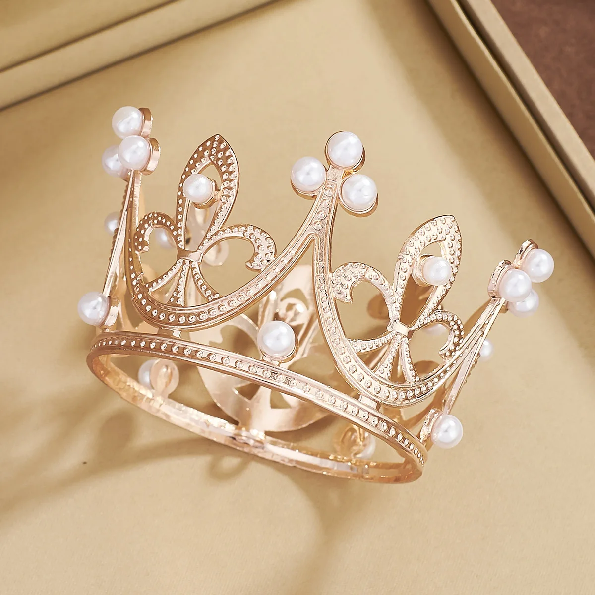 Mini Krone Kuchen Topper Kristall Kopfschmuck Tiara Strass Krone Kuchen Dekoration für Hochzeit Geburtstag Baby Shower Party Gefälligkeiten – Detail 8