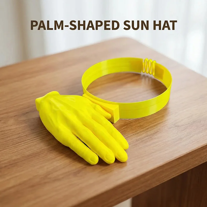 Neuartiger 3D-Hand-Sonnenhut Lustiger Handförmiger Sonnenschutz Urkomisches Party-Kostüm-Accessoire für Strand Konzert Stadion Reise Outdoor – Detail 5
