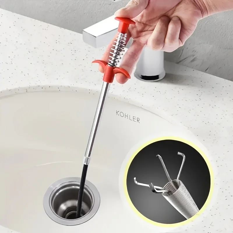 60/90/160cm Multifunctional Pipe Dredging Tool Drain Cleaner Sticks Kitchen Water Channel Sewage Hair Clean Pick Up Tube Tools