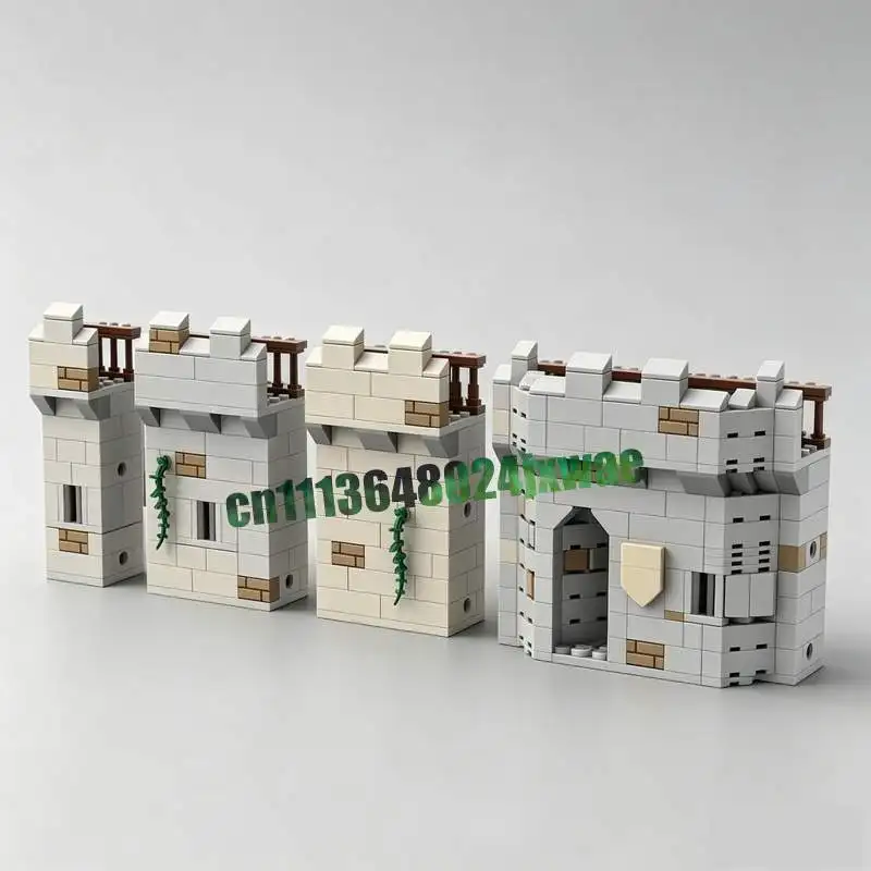 514Parts Modular Castle Wall Extension Medieval Model Custom Puzzle DIY Creative Assembly Educational Toy Blocks Popular Gifts