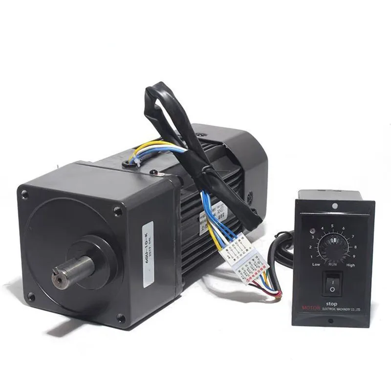 Adjustable Speed Reversible Gear Reduction Motor 220V 220W, Variable Speed Gear Reducer Motor for Mechanical Automation Drive