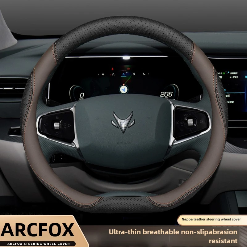 

Кожаный чехол на руль автомобиля для Arcfox Alpha T5 S, аксессуары для интерьера