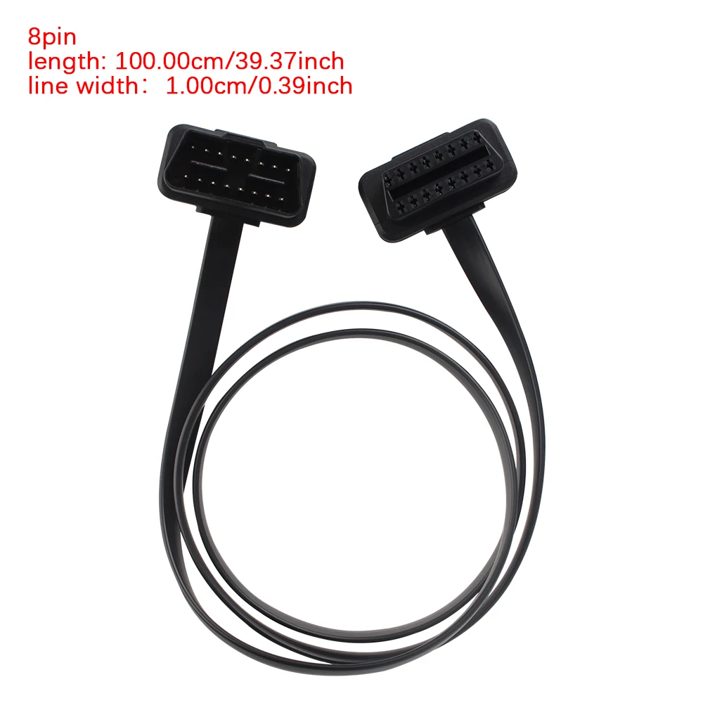 OBD2 Scanner extended adapter Male to Female OBDII Extension cable 16pin 40cm/8pin 100cm Car Diagnostic Connectors