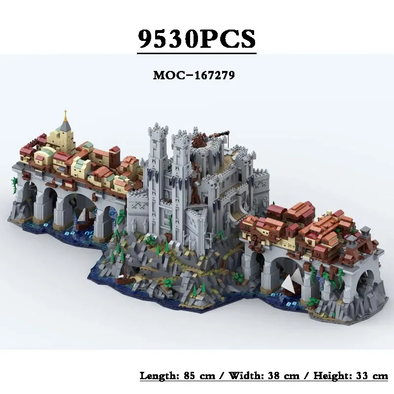 City Building MOC-167279 Middle-earth 9530pcs Town Difficult Building Block Toys Adult DIY Birthday Gift Christmas DIY Gift