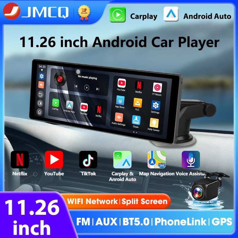 

Универсальный 11,26-дюймовый Android автомобильный радиоприемник мультимедийный видеоплеер Bluetooth беспроводной Carplay Android Auto приборная панель автомобильный монитор