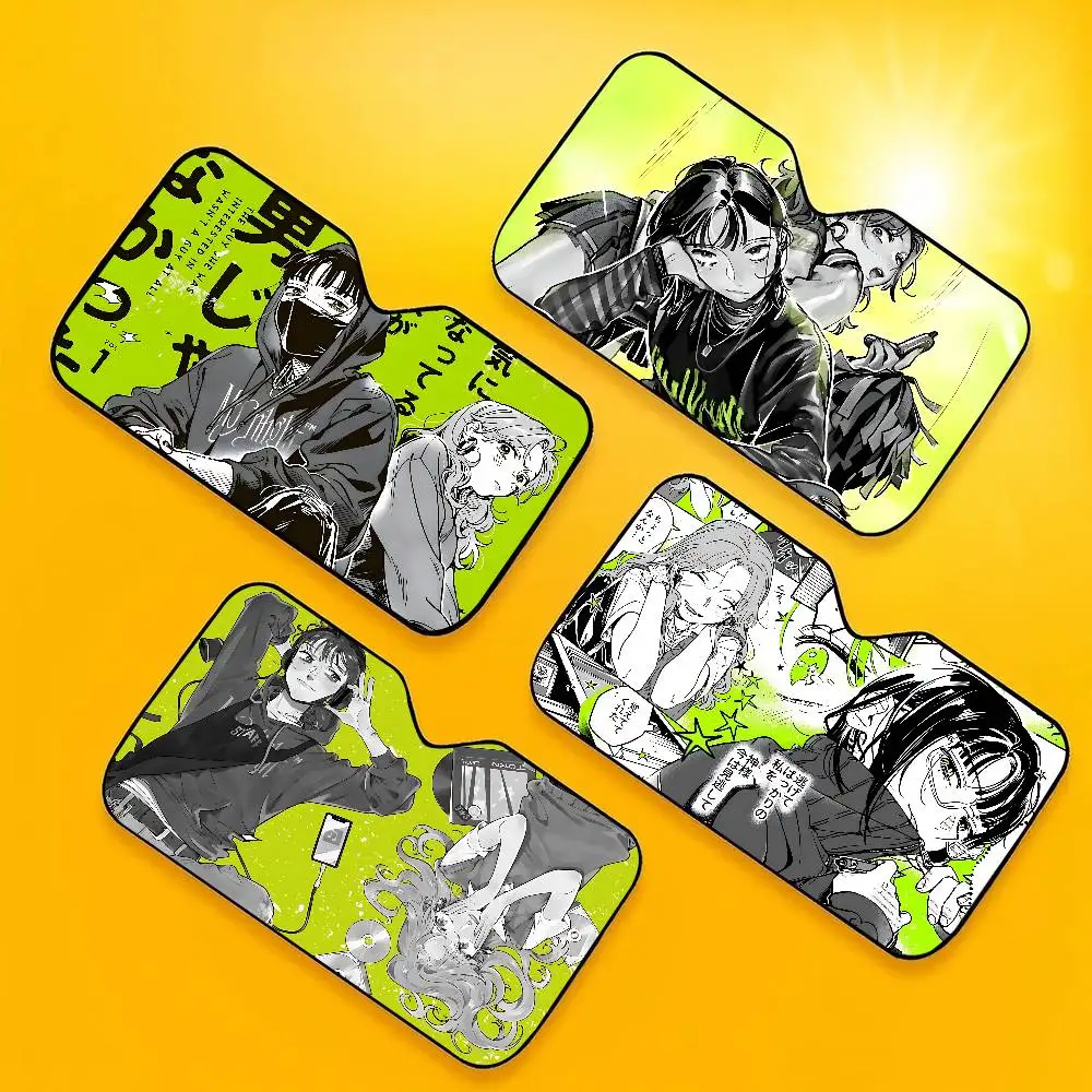 Manga The Person Im Interested In Isnt A Guy Car Windshield Foldable Sun Shade Cover Block Reflector Portable Breathable Anti