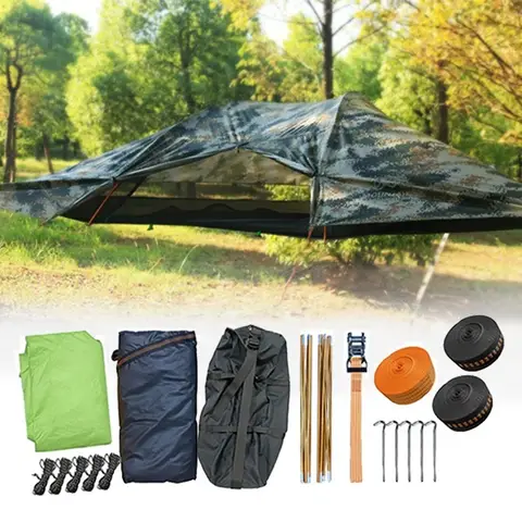 Outdoor Portable Triangle Hanging Tree Tent Luxury Suspended Camping Hammock Tent For Camping
