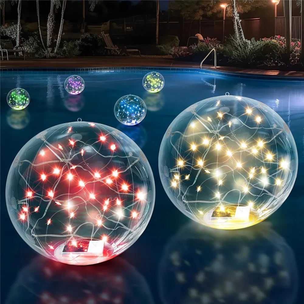

14-дюймовые плавающие RGB LED светильники для бассейна на солнечных батареях, с пультом ДУ, водонепроницаемые, с таймером, аксессуары для уличных бассейнов