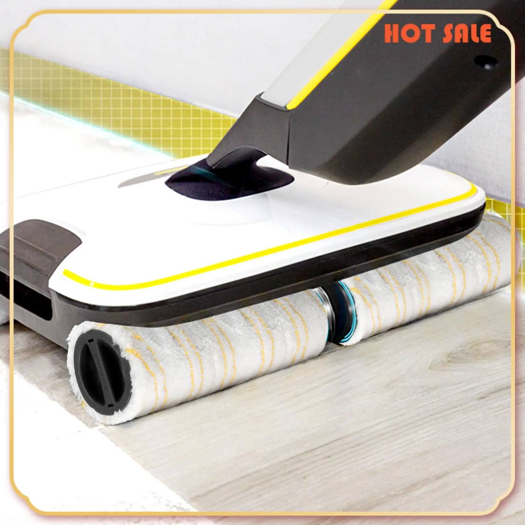 

ABFA 2 Pieces Set Of Rollers For Karcher FC5 FC7 FC3 FC3D Electric Floor Cleaner Replacement Rollers 2.055-006.0