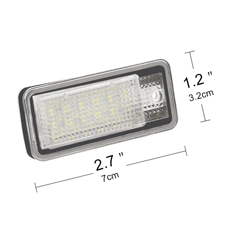 2 Stuks 3W Geen Fout Kentekenverlichting Voor Audi A3 A4 A6 A8 B6 B7 Q7 12V 6000K Super Heldere Witte Canbus Led Kentekenverlichting