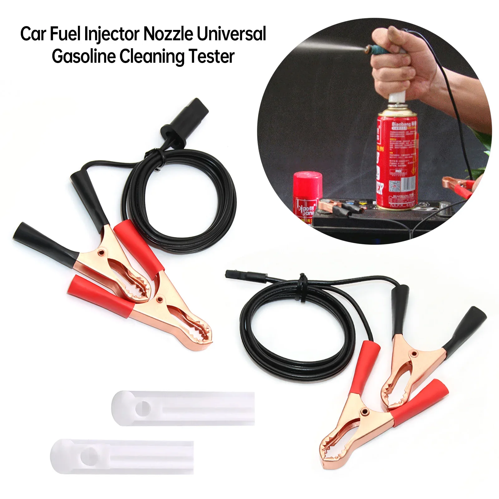 Auto Car Fuel Cleaning Injector Flush Cleaner Wash Adapter Cleaning Tool Set Nozzle DIY Kit Cleaning Tool Kit Set Car Wash Tool