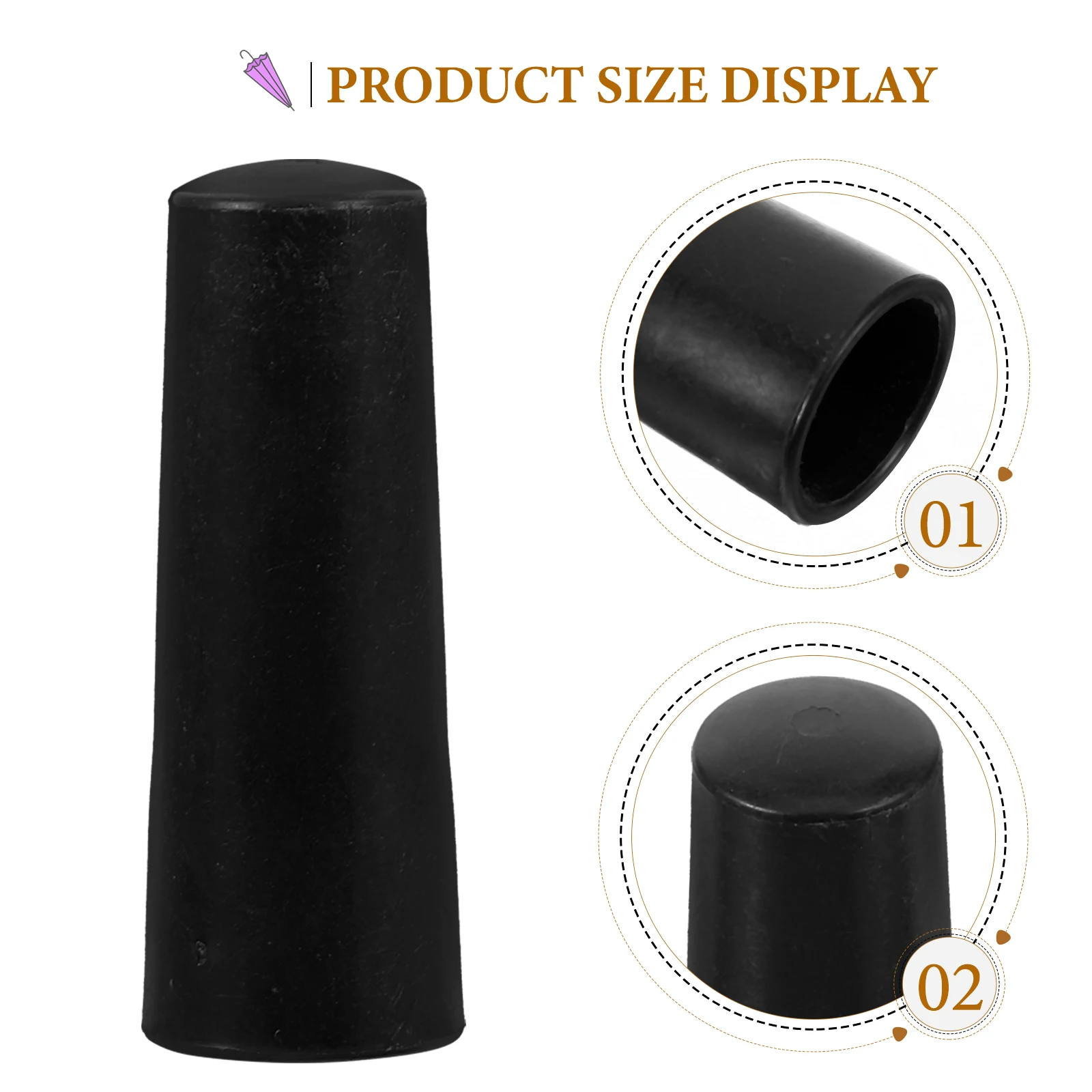

2pcs Umbrella Tip Covers Tail Beads Plastic Replacement Parts Repair Kits Sun Umbrella Accessories Portable Tops Protector
