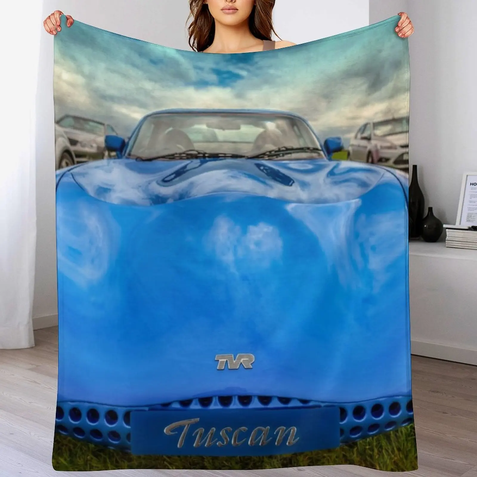 

TVR Tuscan British Sports Car Throw Blanket anime Kid'S Picnic Furry Blankets