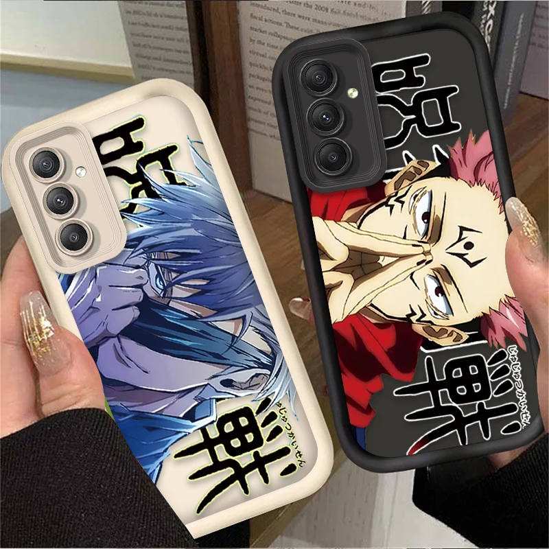 Anime Jujutsu Kaisen Case for Samsung Galaxy S24 S23 S22 S21 Ultra Plus FE A54 A34 A14 A73 A53 A33 5G Soft Silicone Back Cover