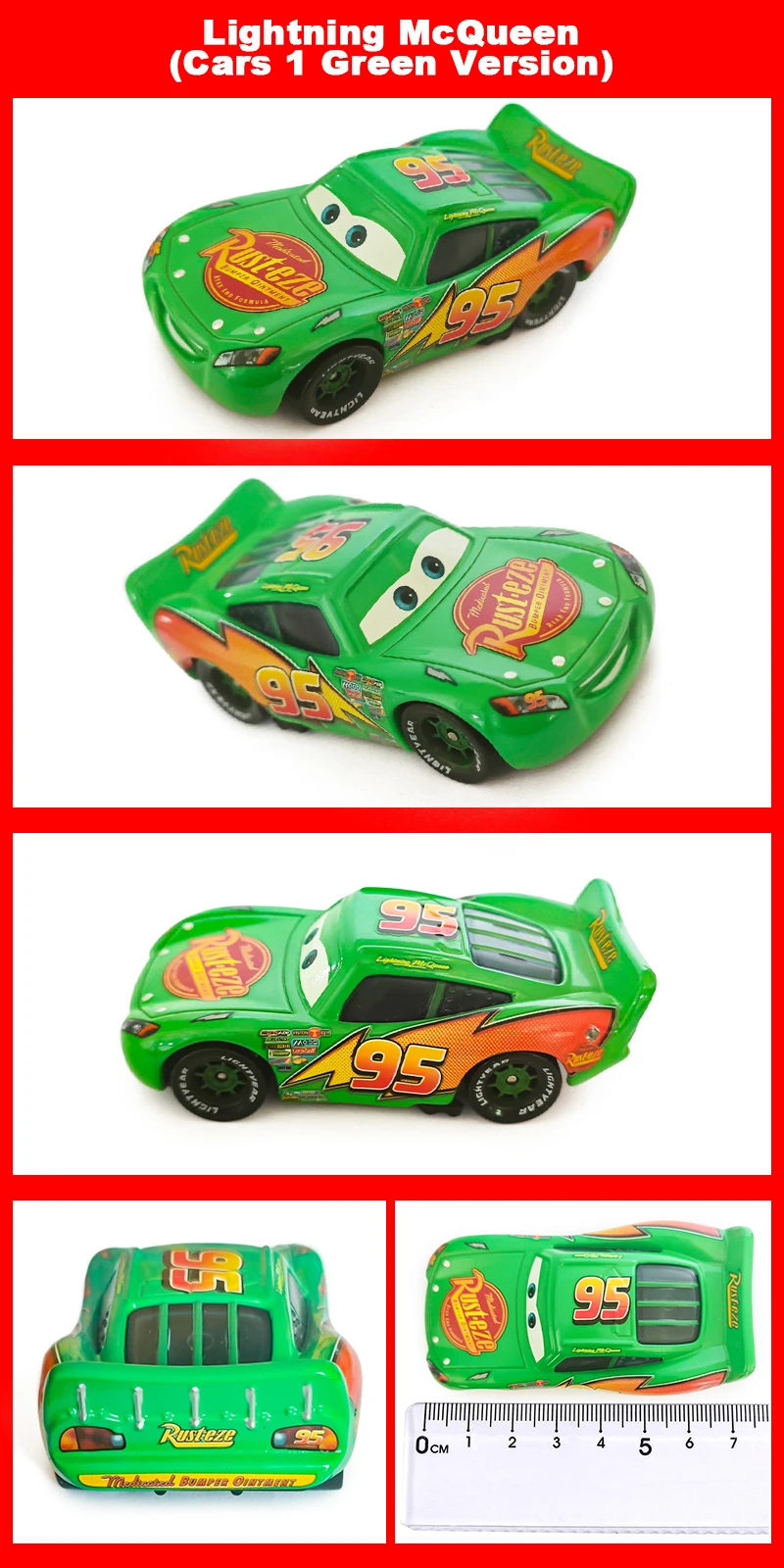 Pixar Cars Lightning Dragon McQueen Rennwagen-Spielzeug 1/55 Metall-Druckguss-Modellauto Sammlerstücke aus Legierungsmaterial Kindergeschenke – Detail 30