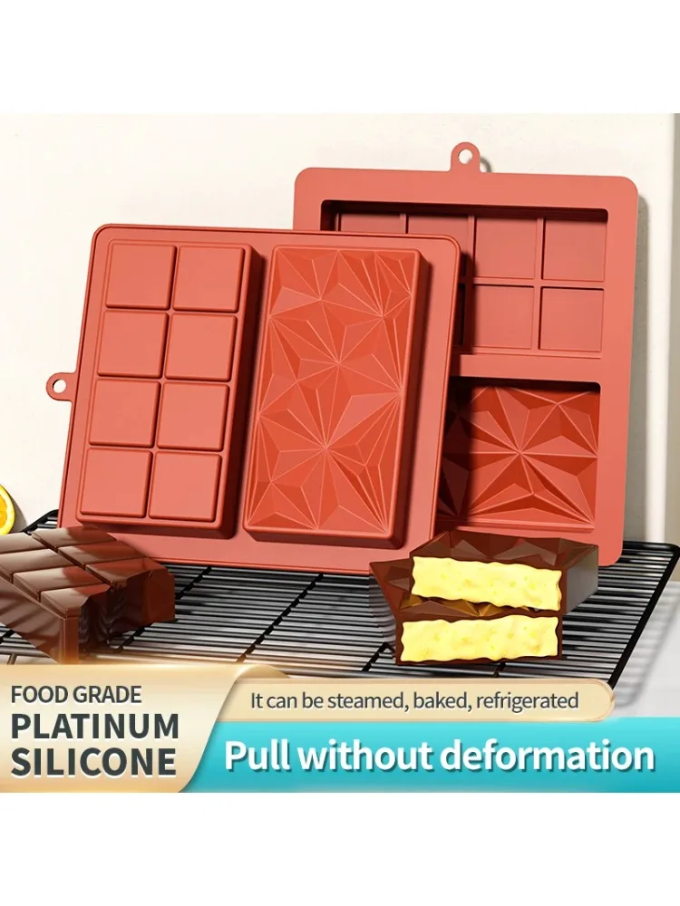 Molde de barra de chocolate profundo dubai 1 Polegada pistache barra de chocolate molde grosso de