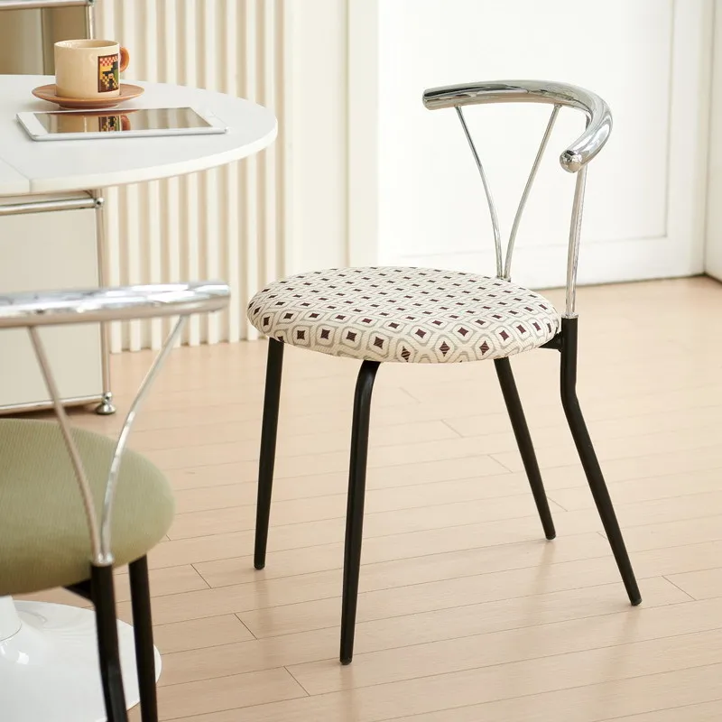

Joylive Mid-style Dining Chairs Makeup Chairs Small-sized Nordic-style Home Dressing Stools Metal Retro Dining Tables And Chairs
