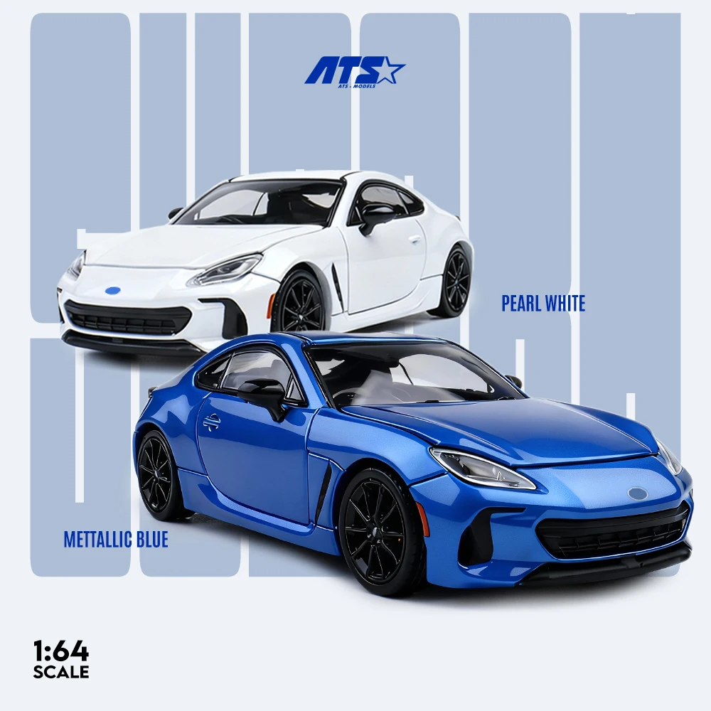 予約注文-ats-1-64-brz-ブルー-ホワイト-小型シミュレーション合金カーモデル-コレクション-ディスプレイ-ギフト用