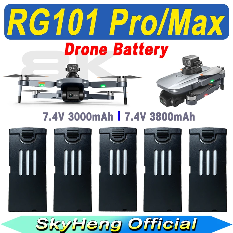 Original RG101 Max Drone Battery 7.4V 3000mAh / RG101 Pro Battery 7.4V 3800mAh For RG101 Mini Dron Accessories Spare Battery