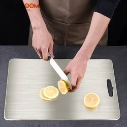 Holaroom Stainless Steel Chopping Block Fruit Vegetable Meat Chopping Boards Easy Clean Cutting Board Practical Kitchen Tool