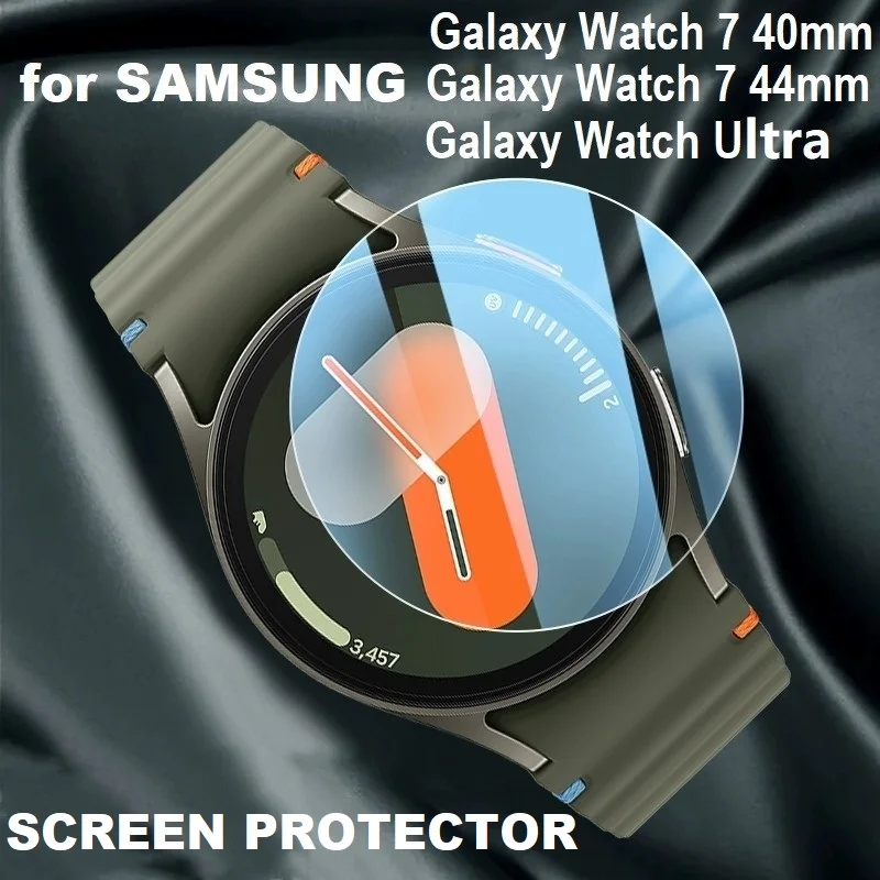 5 pçs protetor de tela de relógio inteligente para samsung galaxy watch 7 40mm 44mm ultra 47mm vidro temperado anti-risco película protetora
