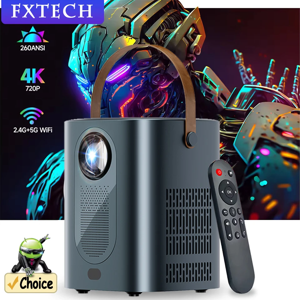 

2026Новый проектор 4K Android 9, родной 720P 260ANSI HY6, двойной Wi-Fi6 BT5.0, 1280*720P, портативный проектор с электронным фокусировкой, кинотеатр