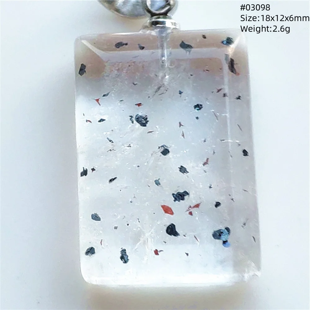 

Natural Red Super Seven 7 Lepidocrocite Rutilated Quartz Pendant Blak Super Seven Rectangle Women Men Rare Stone Fashion AAAAA