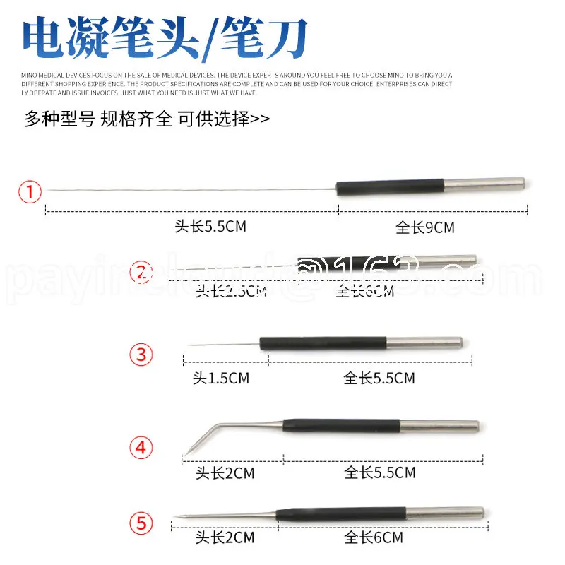 High-Frequency Electrocautery Electrocoagulation Electroion Cutter Head Filamentary Needle-Shaped Flat Cutter Head Electrode