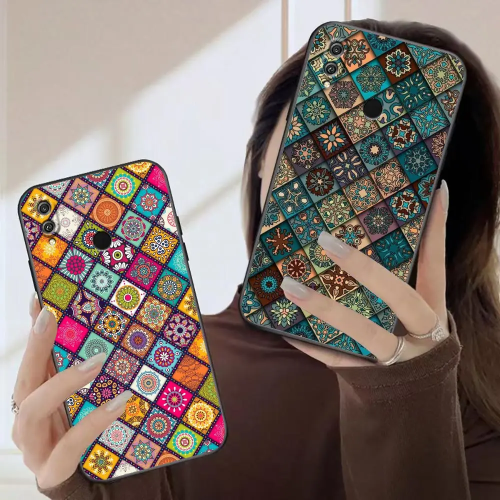 Case For HUAWEI Honor 9X 9 8 8X Max 80 70 60 50 30 20 10 10I NOTE 10 Lite Pro Case Funda Retro Bohemian European Color Pattern