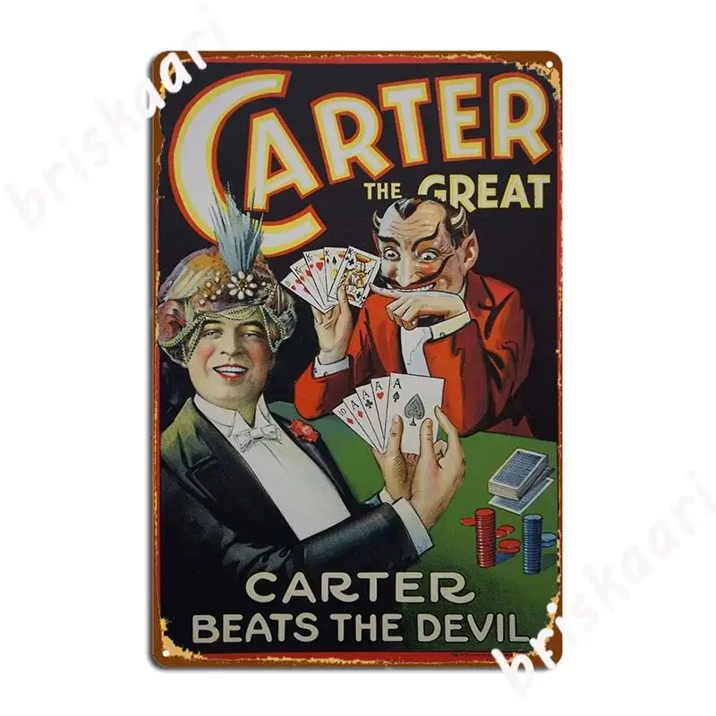 Carter Beats The Devil Vintage Poster Metal Sign Cinema Plaques Pub Design Tin Sign Poster