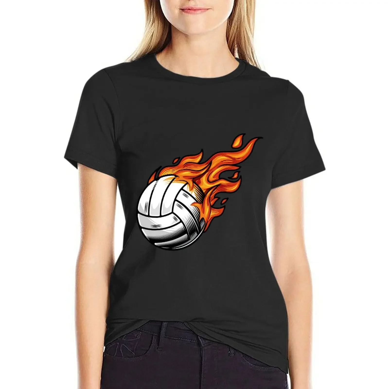 

volleyball T-shirt cute clothes lady clothes woman t shirt