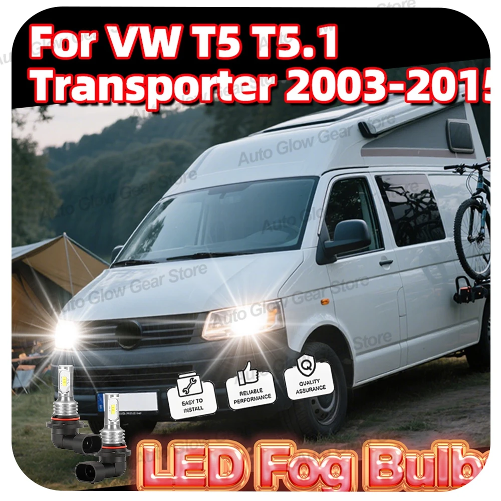 

2Pcs Auto LED Fog Light Bulbs 12V For VW T5 T5.1 Transporter 2003-2015 2004 2005 2006 2007 2008 2009 2010 2011 2012 2013 2014