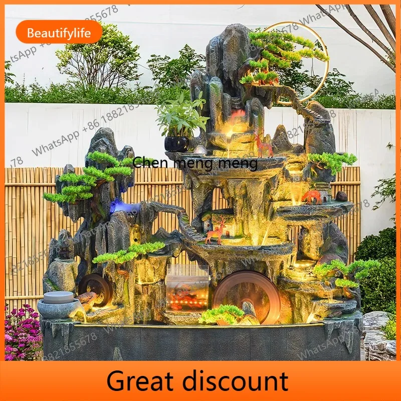 M02 Garden layout Landscape Outdoor rockery fountain Waterscape Jucai floor ornament