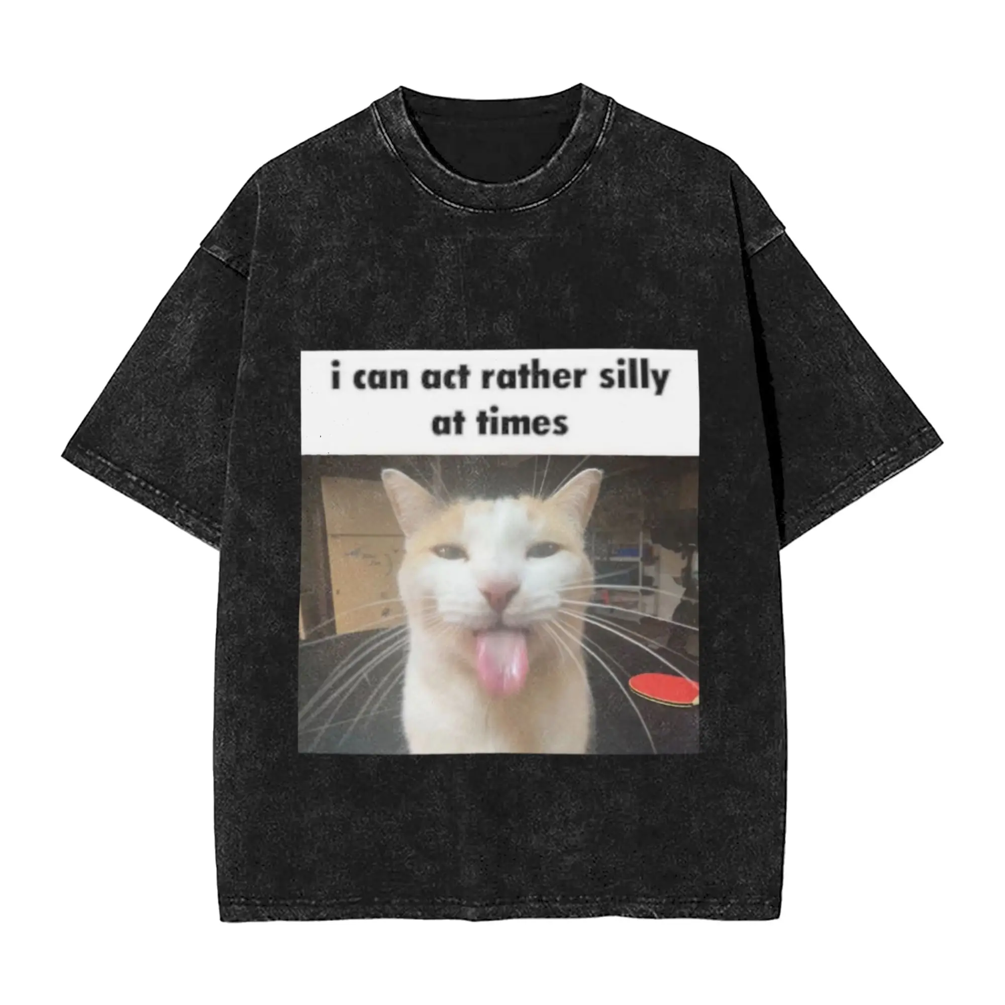 i can act rather silly at times Classic Trendy A Vintage Oversized Cotton Unisex T-Shirts