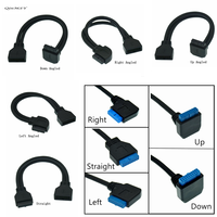 20pin 90 Degree Up Down Left Right Angle Elbow USB3.0 20Pin Female To USB 3.0 20 Pin Male Extension Motherboard Mainboard Cable
