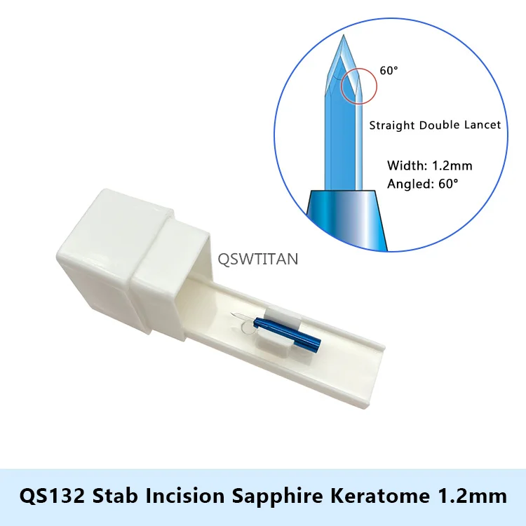 1pcs Sapphire Keratome Crescent blade Ophthalmic Clear Cornea Blades Double Single Edge Lancet Trifacet Blades