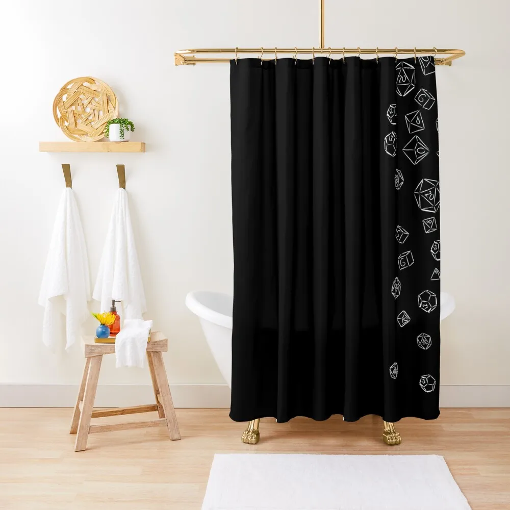 Cascading Dice Shower Curtain Bathroom Curtain Washable Waterproof Fabric Shower Curtain Bathroom Curtains