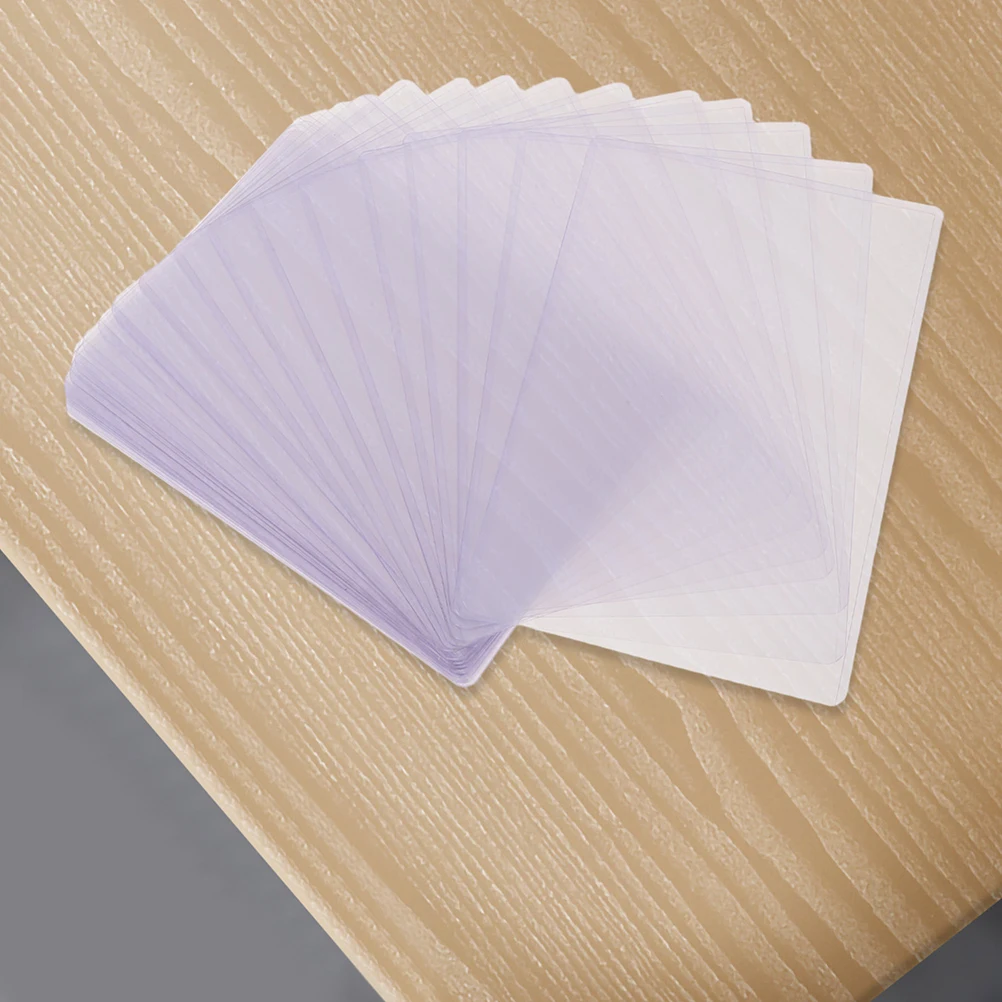 50 قطعة من حاملي الصور الشفافة المقاومة للماء، أكمام بطاقات بريدية من البلاستيك الصلب، أغطية حماية للتخزين
